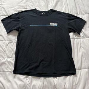 VTG Barry Manilow T Shirt Tee Black Mens XL Crew Neck 2004 One Night Live Tour